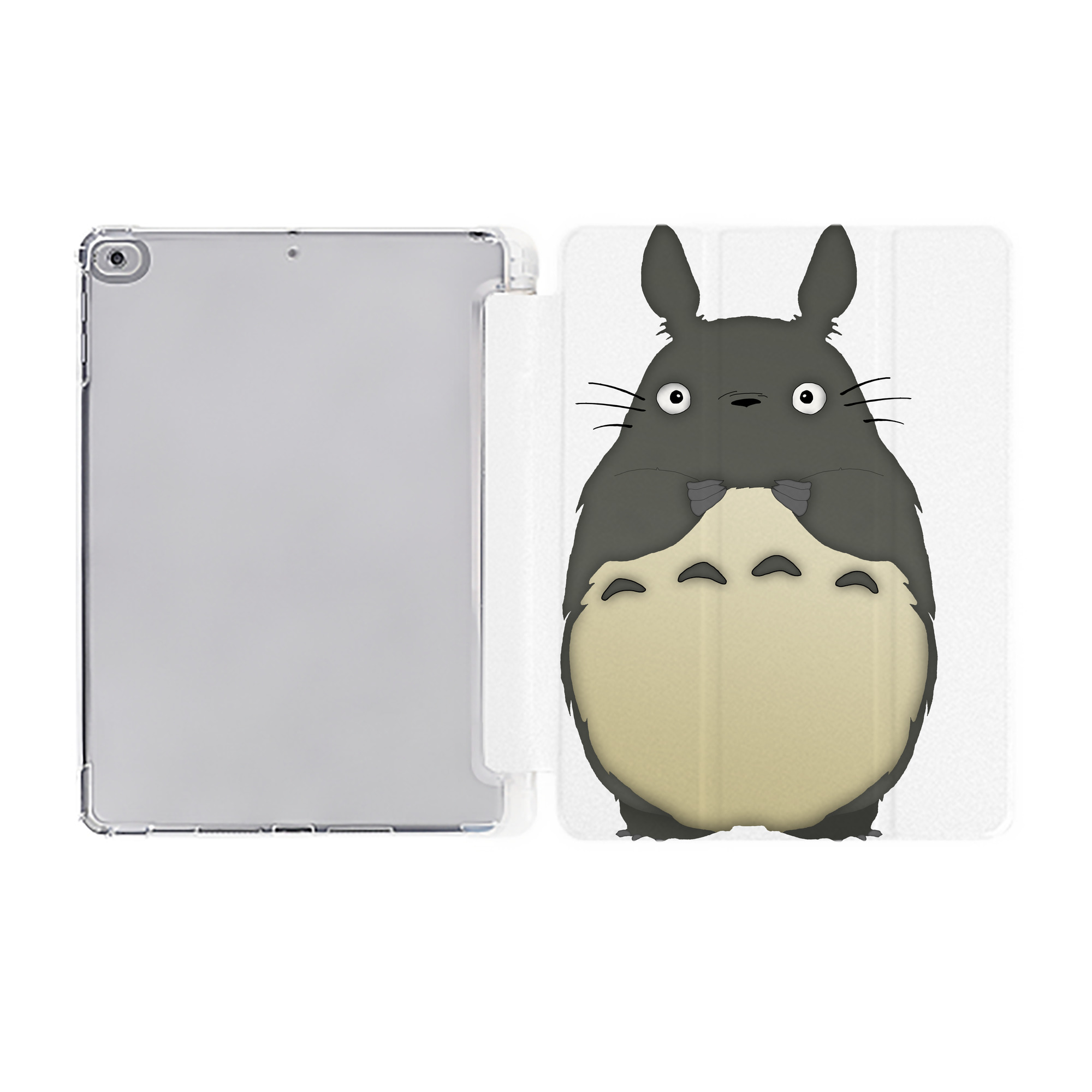 （画像用） となりのトトロ 草壁メイ 草壁サツキ My Neighbor Totoro Satsuki Kusakabe Mei Kusakabe IPad ケース ペン収納付き 三つ折りスタンド PUレザー×シリコン 対応機種9.5/10.5/10.9インチ